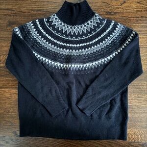 Like new Vineyard Vines funnel neck fair isle cashmere sweater, size S